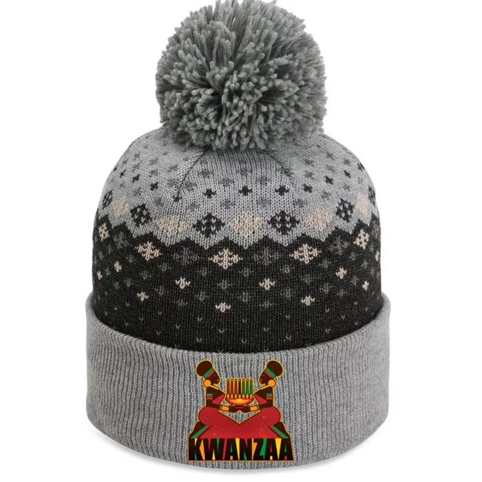 Vintage Traditional Color Kwanzaa Holiday Kinara The Baniff Cuffed Pom Beanie