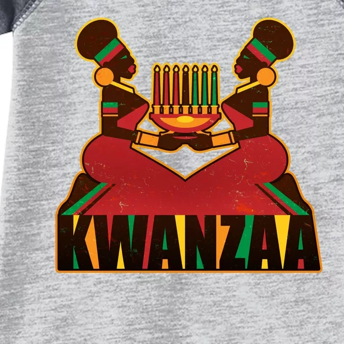 Vintage Traditional Color Kwanzaa Holiday Kinara Infant Baby Jersey Bodysuit