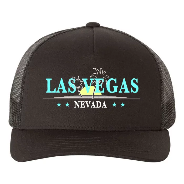 Vintage Tropical Las Vegas Logo Yupoong Adult 5-Panel Trucker Hat