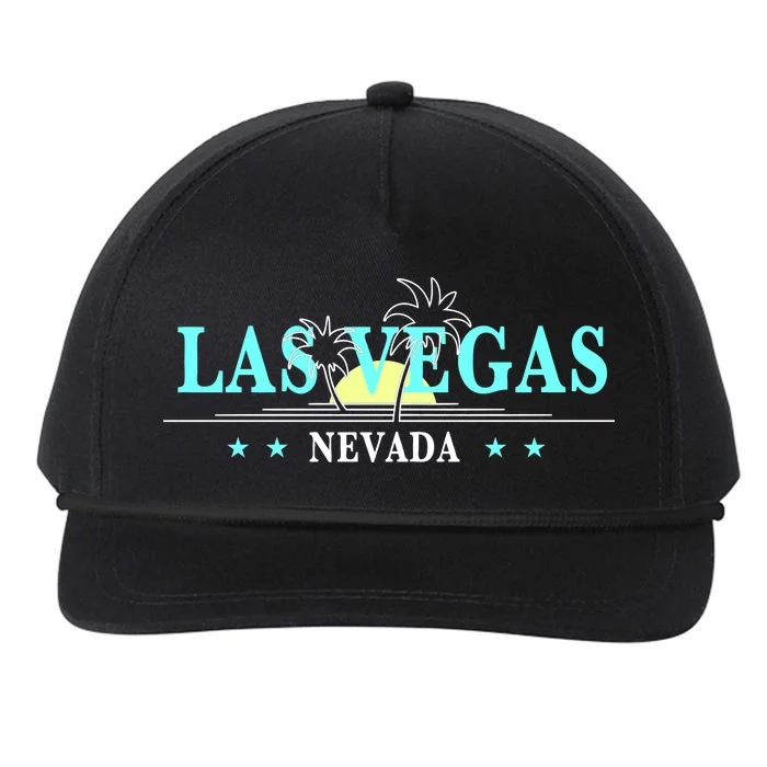 Vintage Tropical Las Vegas Logo Snapback Five-Panel Rope Hat