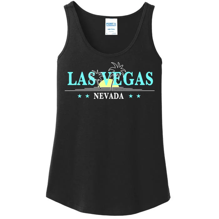 Vintage Tropical Las Vegas Logo Ladies Essential Tank