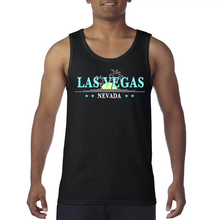 Vintage Tropical Las Vegas Logo Tank Top