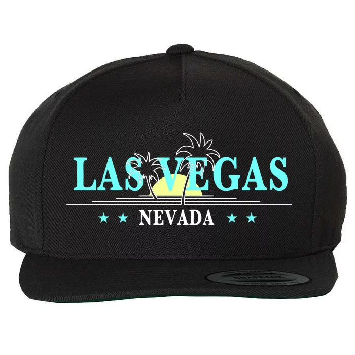 Vintage Tropical Las Vegas Logo Wool Snapback Cap