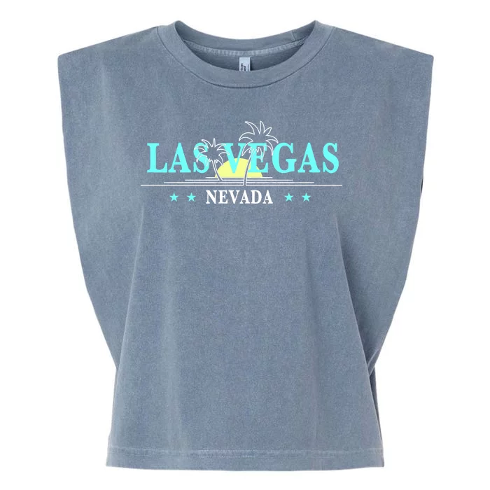 Vintage Tropical Las Vegas Logo Garment-Dyed Women's Muscle Tee