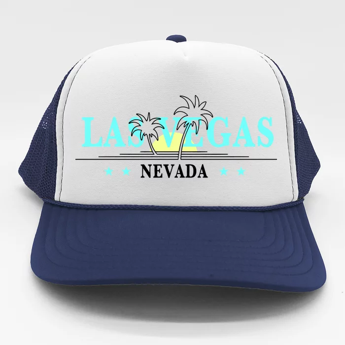 Vintage Tropical Las Vegas Logo Trucker Hat