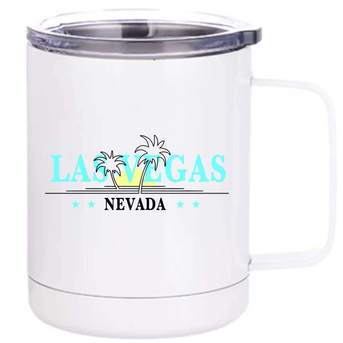 Vintage Tropical Las Vegas Logo Front & Back 12oz Stainless Steel Tumbler Cup