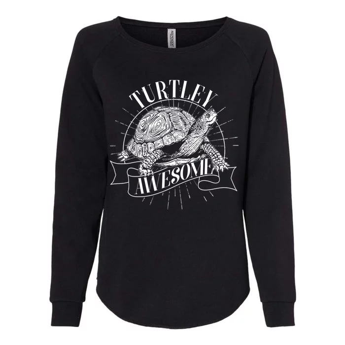 Vintage Turtley Awesome Womens California Wash Sweatshirt