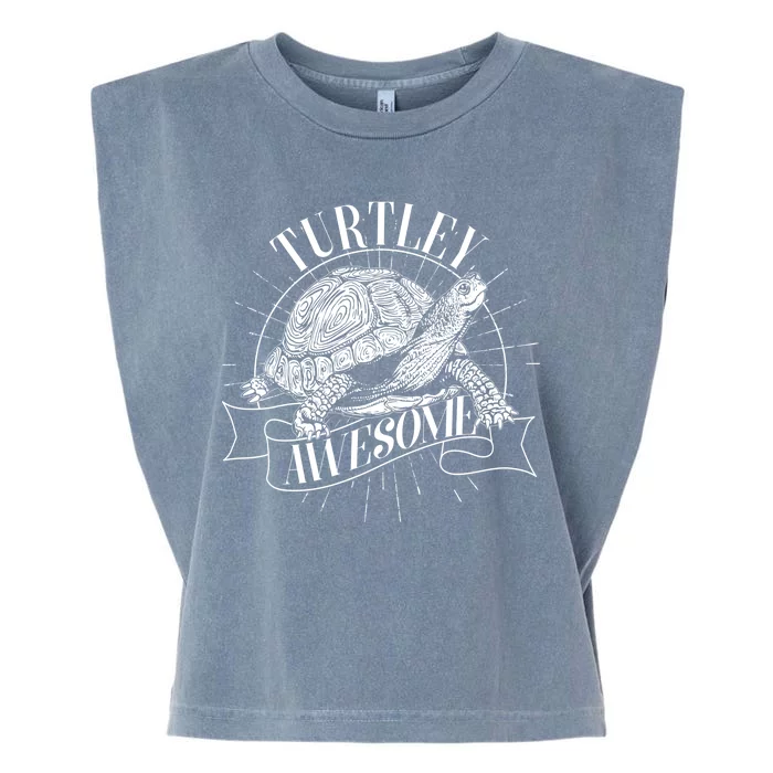 Vintage Turtley Awesome Garment-Dyed Women's Muscle Tee