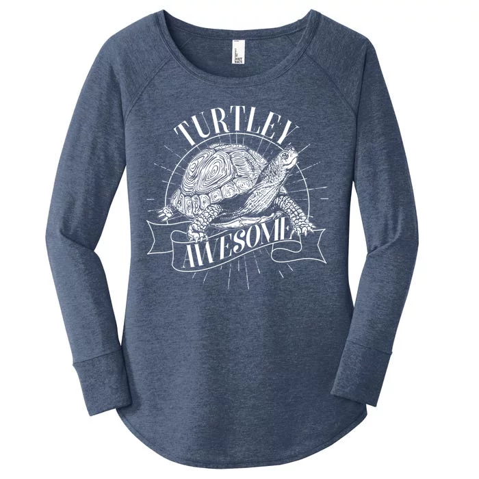 Vintage Turtley Awesome Women's Perfect Tri Tunic Long Sleeve Shirt