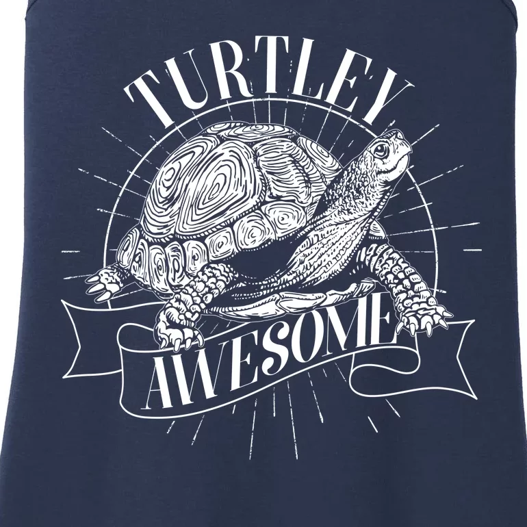 Vintage Turtley Awesome Ladies Essential Tank