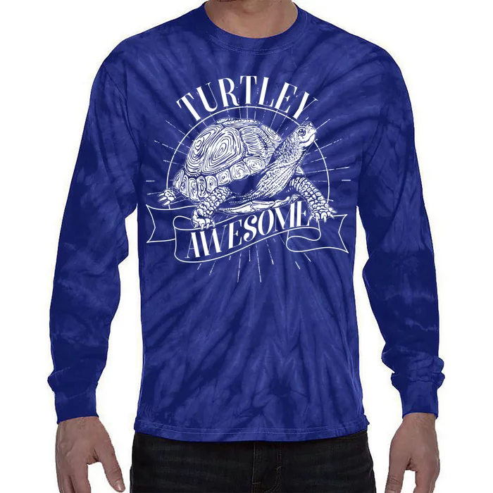 Vintage Turtley Awesome Tie-Dye Long Sleeve Shirt