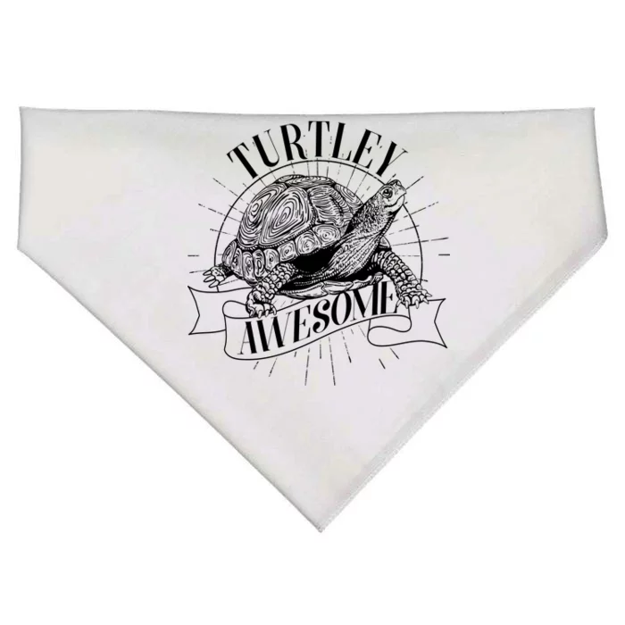 Vintage Turtley Awesome USA-Made Doggie Bandana