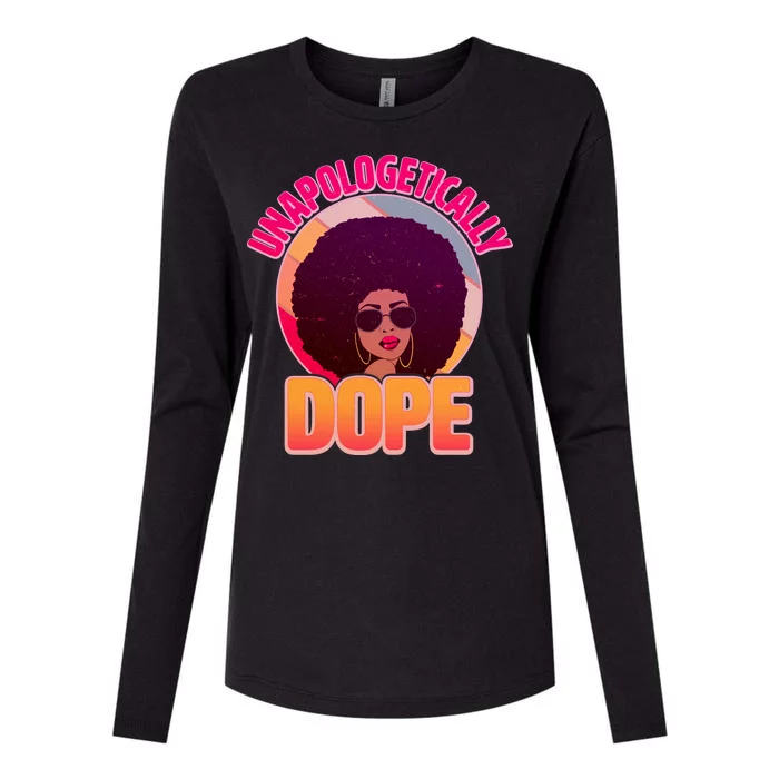 Vintage Unapologetically Dope Black Woman Afro Womens Cotton Relaxed Long Sleeve T-Shirt