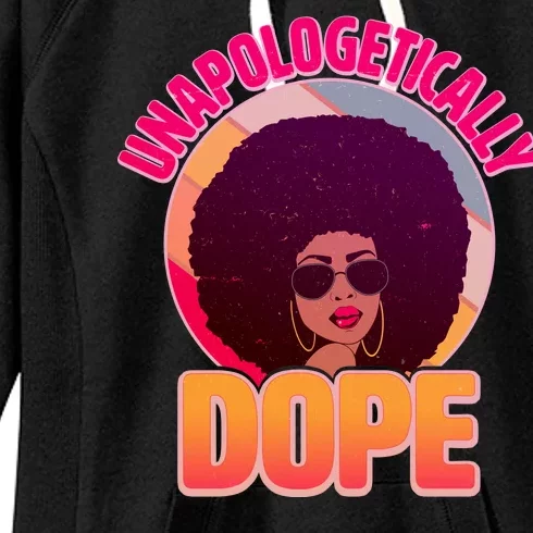 Vintage Unapologetically Dope Black Woman Afro Women's Fleece Hoodie