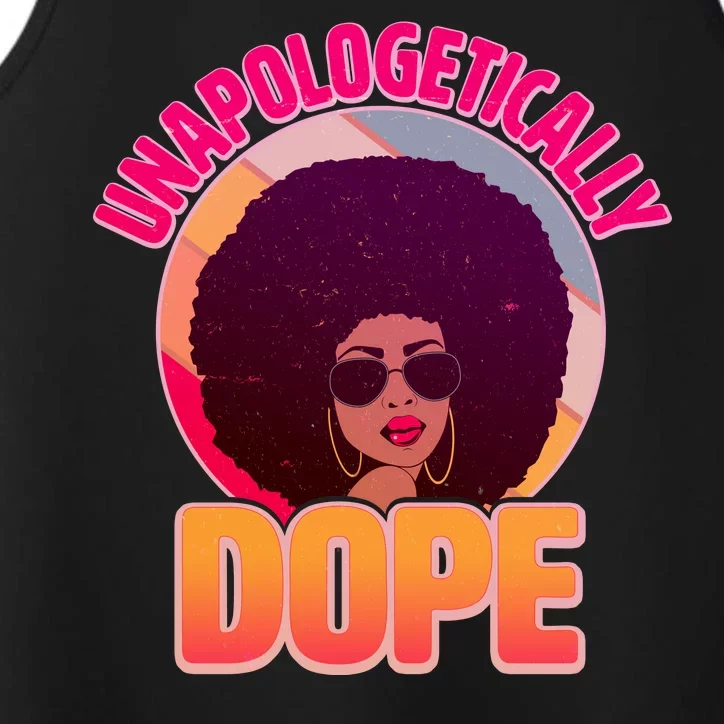 Vintage Unapologetically Dope Black Woman Afro Performance Tank