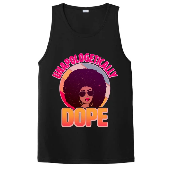 Vintage Unapologetically Dope Black Woman Afro Performance Tank