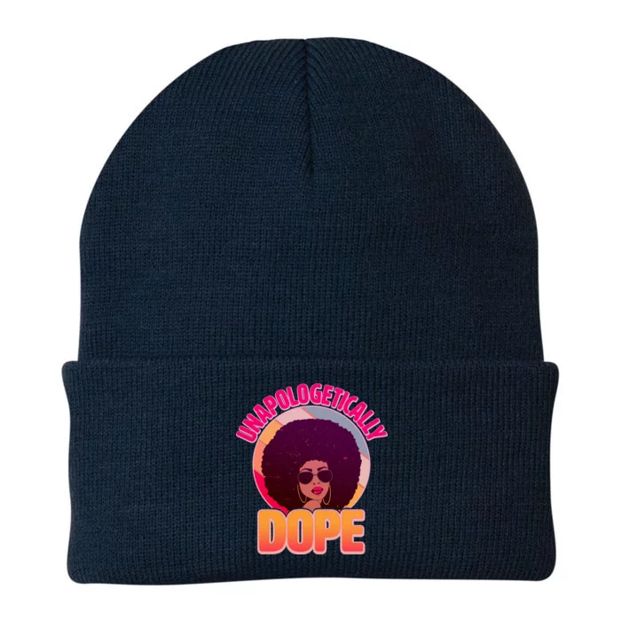 Vintage Unapologetically Dope Black Woman Afro Knit Cap Winter Beanie