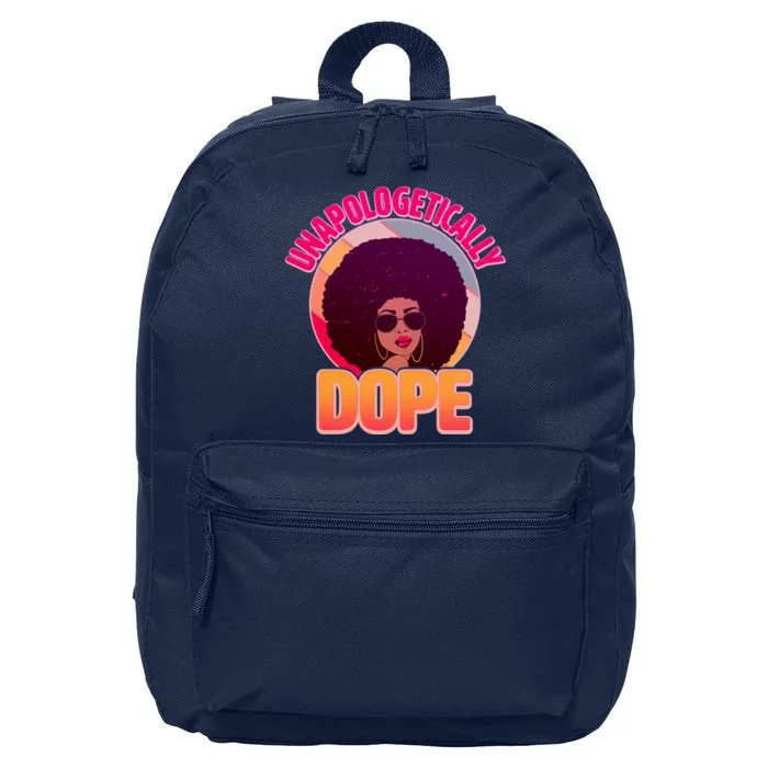 Vintage Unapologetically Dope Black Woman Afro 16 in Basic Backpack