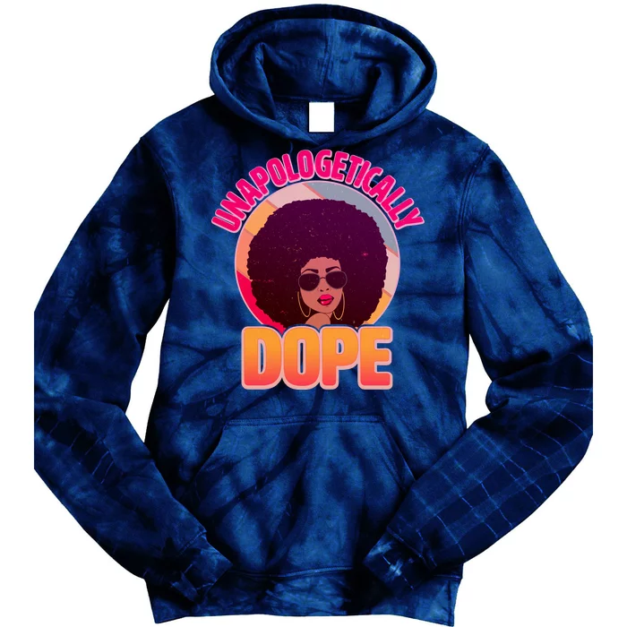 Vintage Unapologetically Dope Black Woman Afro Tie Dye Hoodie