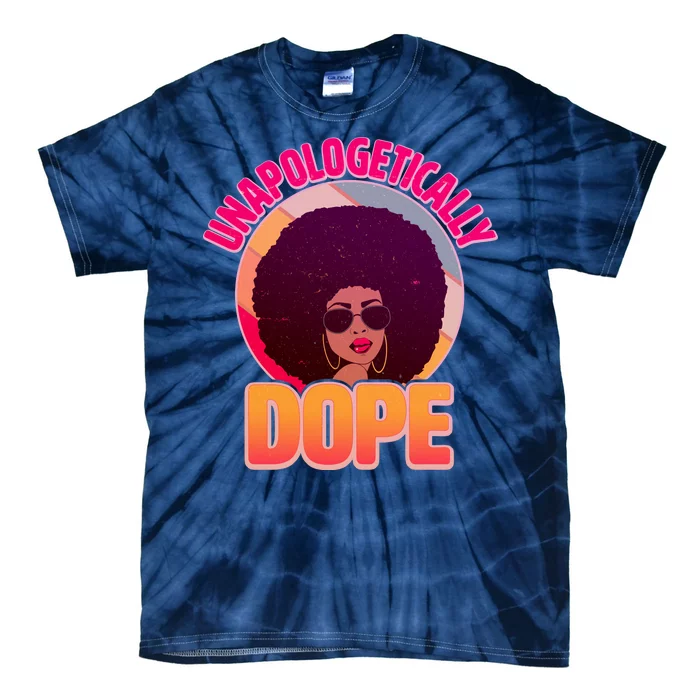 Vintage Unapologetically Dope Black Woman Afro Tie-Dye T-Shirt