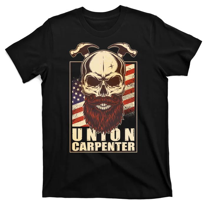 Vintage Union American Carpenter Bearded Skull T-Shirt