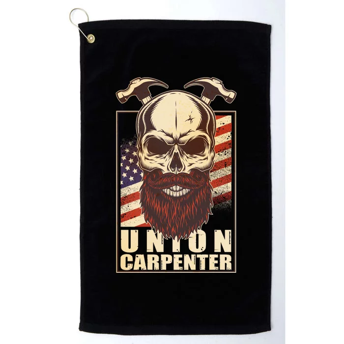 Vintage Union American Carpenter Bearded Skull Platinum Collection Golf Towel