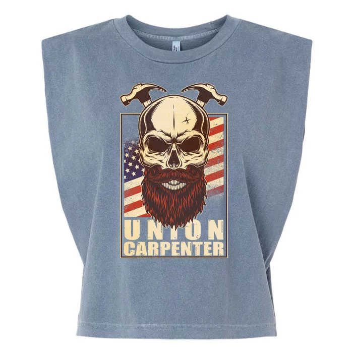 Vintage Union American Carpenter Bearded Skull Garment-Dyed Women's Muscle Tee