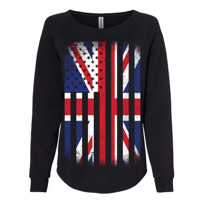 Vintage Union Jack British Flag United Kingdom Womens California Wash Sweatshirt