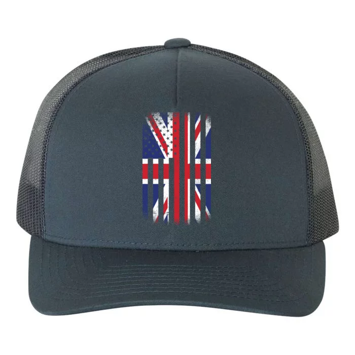 Vintage Union Jack British Flag United Kingdom Yupoong Adult 5-Panel Trucker Hat