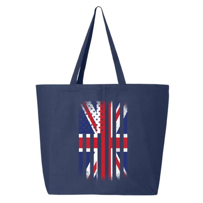 Vintage Union Jack British Flag United Kingdom 25L Jumbo Tote