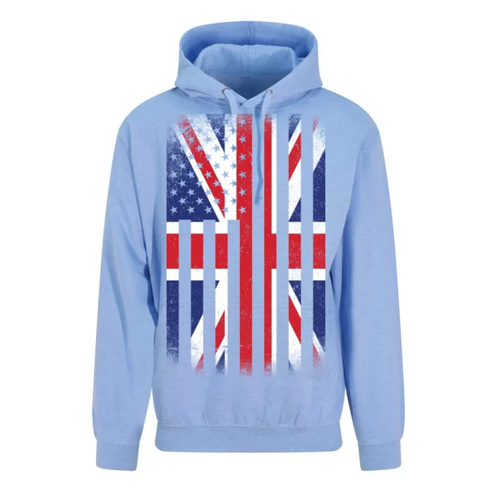 Vintage Union Jack British Flag United Kingdom Unisex Surf Hoodie