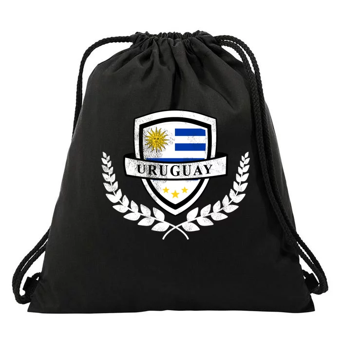 Vintage Uruguayan Flag Soccer Uruguay Drawstring Bag