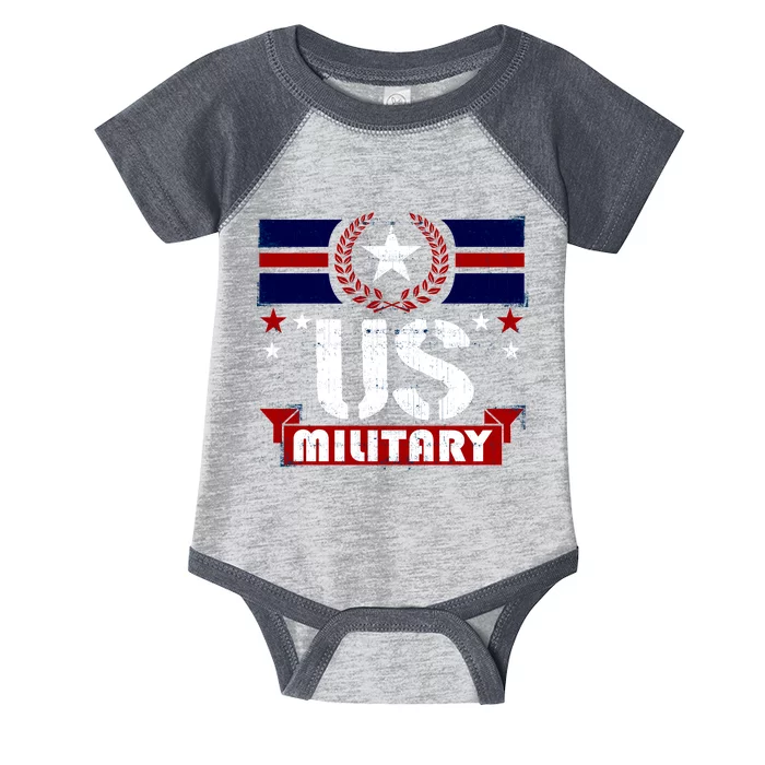 Vintage US Military USA Logo Infant Baby Jersey Bodysuit