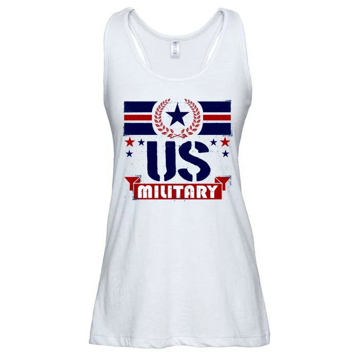 Vintage US Military USA Logo Ladies Essential Flowy Tank