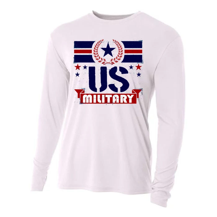 Vintage US Military USA Logo Cooling Performance Long Sleeve Crew