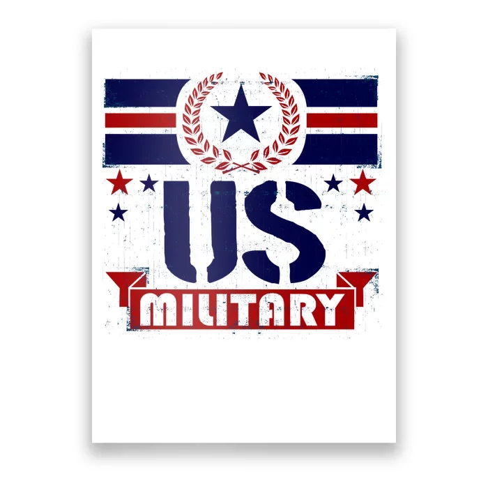 Vintage US Military USA Logo Poster