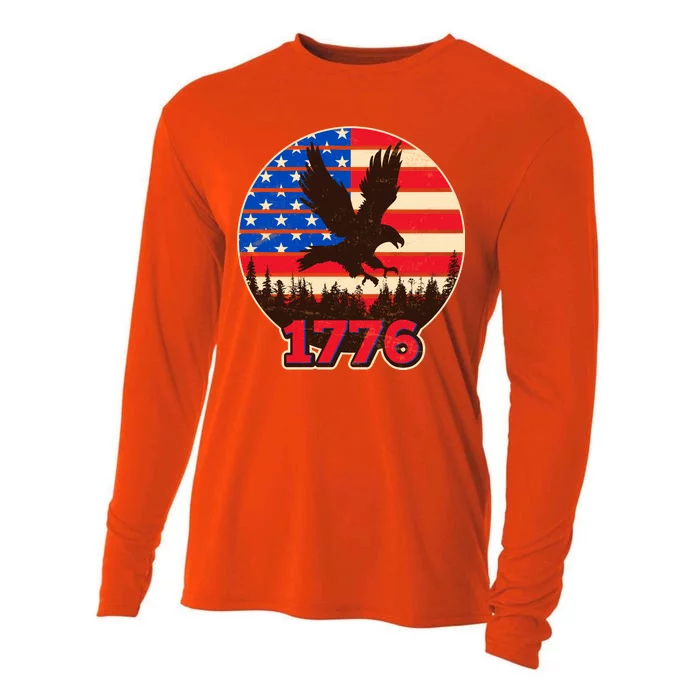 Vintage USA 1776 Emblem Cooling Performance Long Sleeve Crew