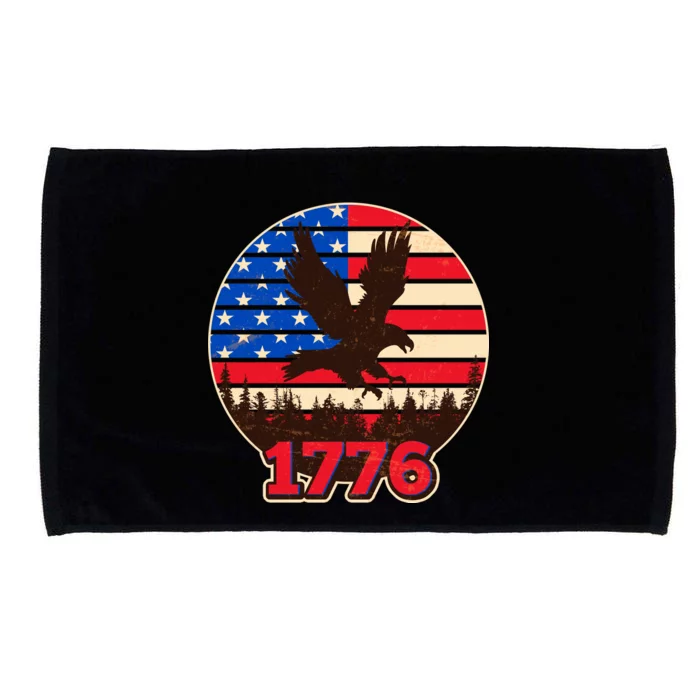 Vintage USA 1776 Emblem Microfiber Hand Towel