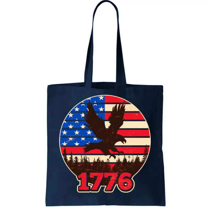 Vintage USA 1776 Emblem Tote Bag