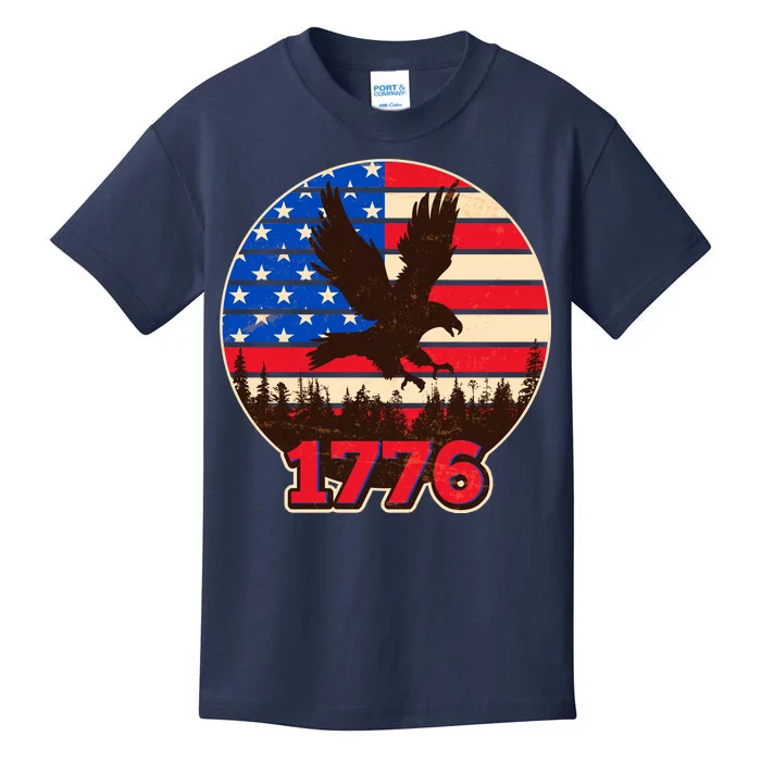 Vintage USA 1776 Emblem Kids T-Shirt