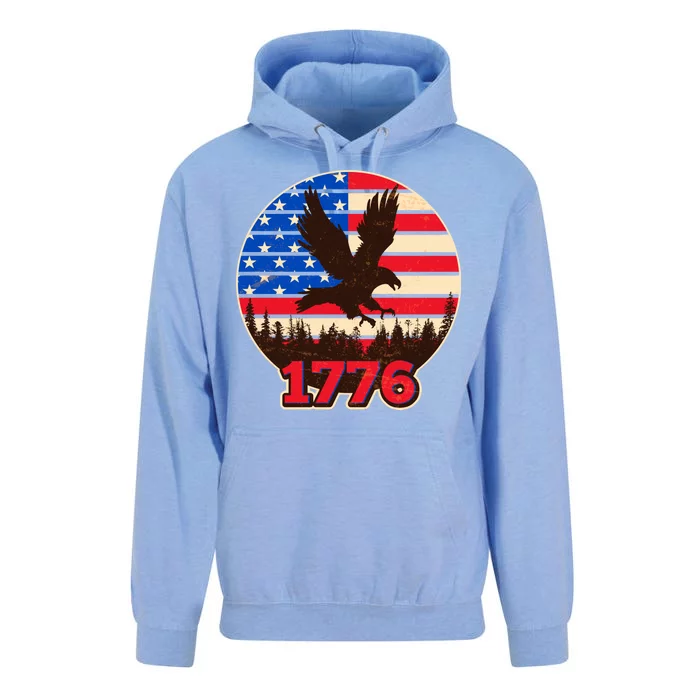 Vintage USA 1776 Emblem Unisex Surf Hoodie