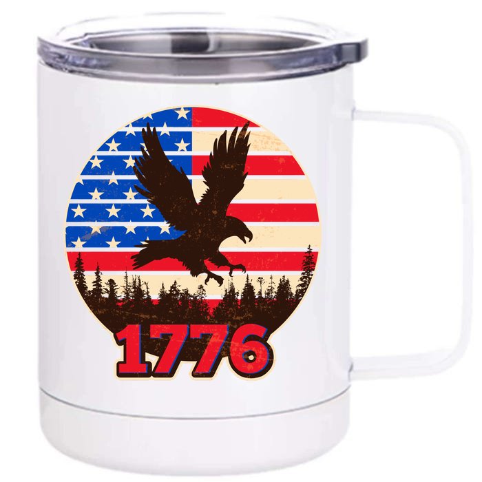 Vintage USA 1776 Emblem Front & Back 12oz Stainless Steel Tumbler Cup