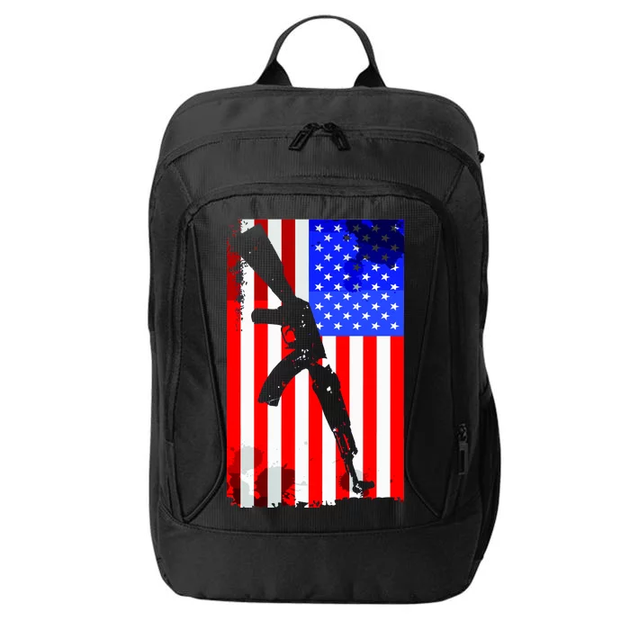 Vintage USA AK-47 Gun American Flag City Backpack