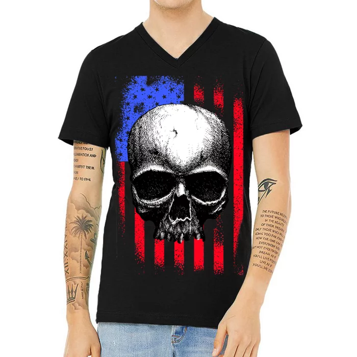 Vintage USA American Flag V-Neck T-Shirt