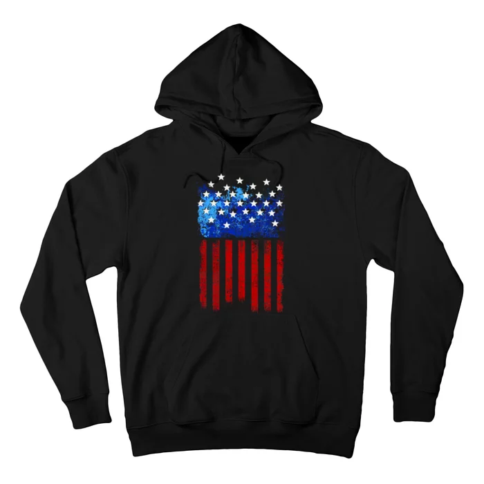 Vintage USA American Flag Paint Hoodie