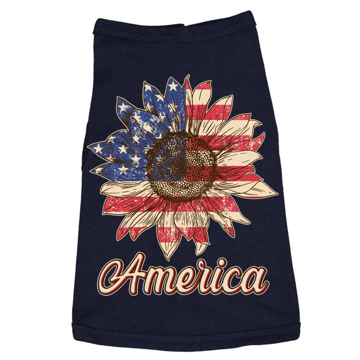 Vintage USA American Sunflower Doggie Tank