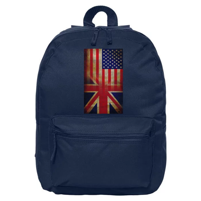 Vintage USA British Distress Flag 16 in Basic Backpack