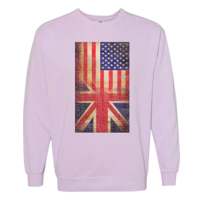 Vintage USA British Distress Flag Garment-Dyed Sweatshirt