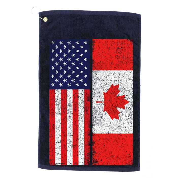 Vintage USA Canadian Flag Platinum Collection Golf Towel