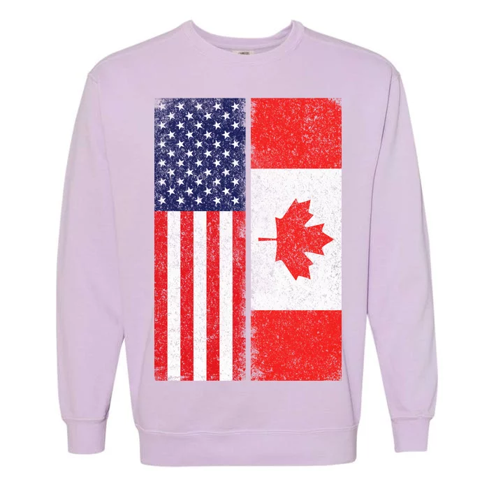 Vintage USA Canadian Flag Garment-Dyed Sweatshirt